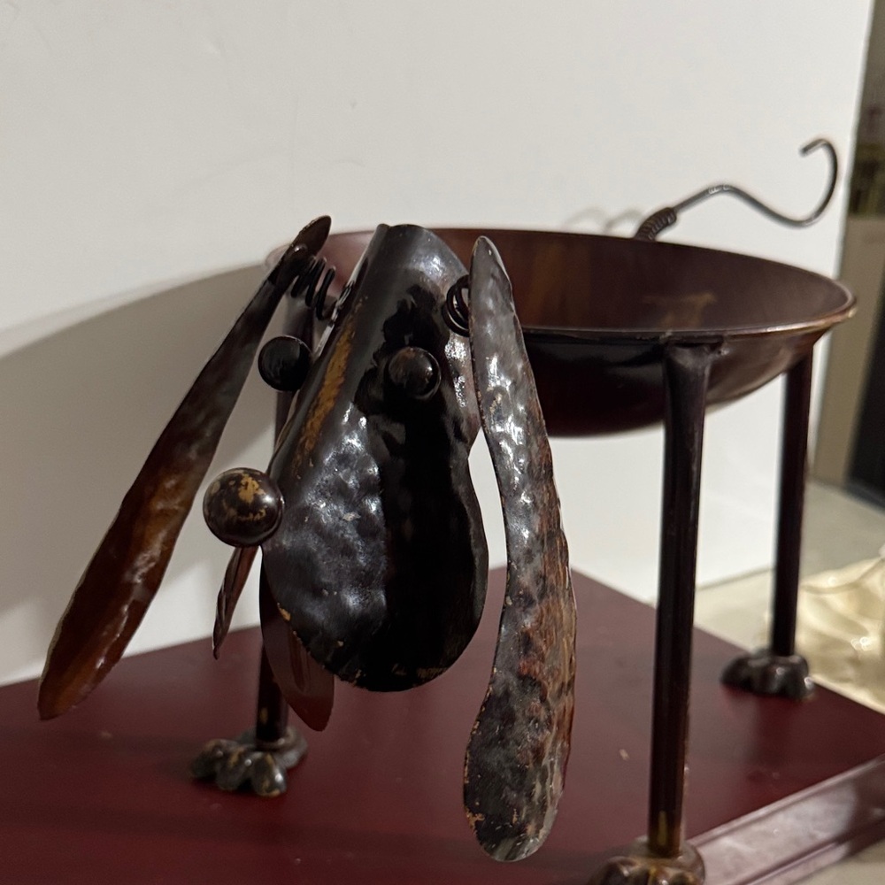 Decorative Art Dog-Shaped Metal Bowl - Picture 3 of 12
